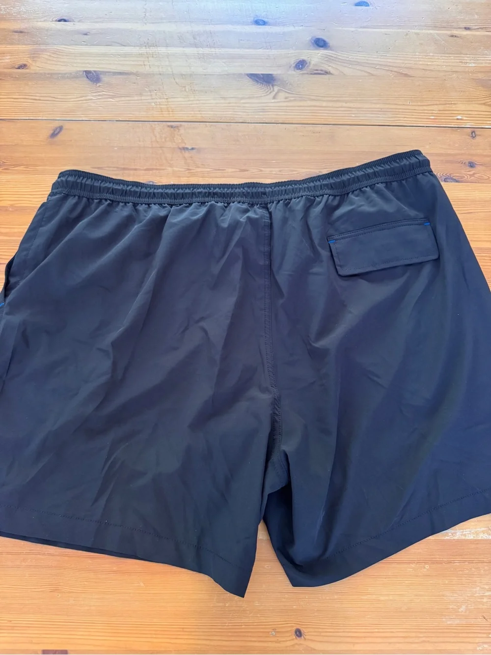 Tommy Bahama Black Swim Trunks with Gray Drawstring and Blue Logo NWT